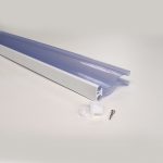 Kit due pannelli con cerniere e accessori per sostituzione box doccia (H standard cm 185)