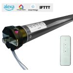 Motore WiFi compatibile con assistenti vocali, telecomando incluso.